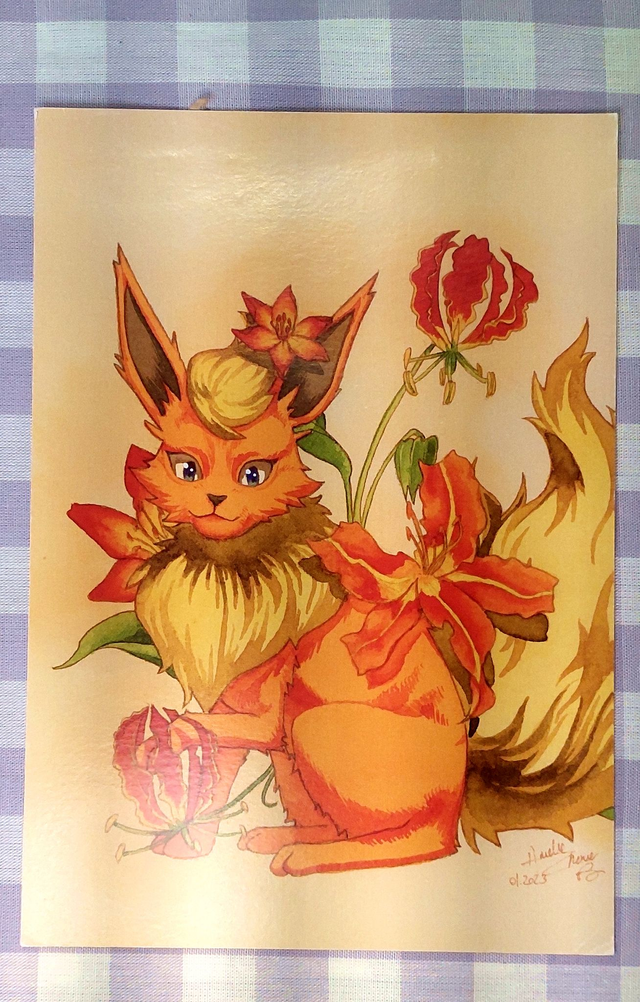 Print Pyroli et les Lys de Feu Pokemon