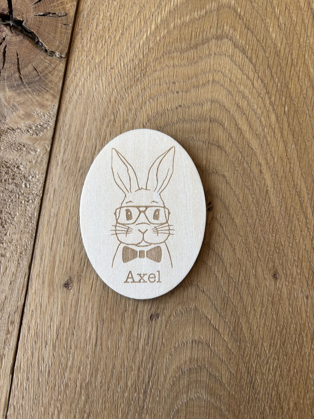 Étiquette/Marque place lapin avec lunettes - Personnalisable