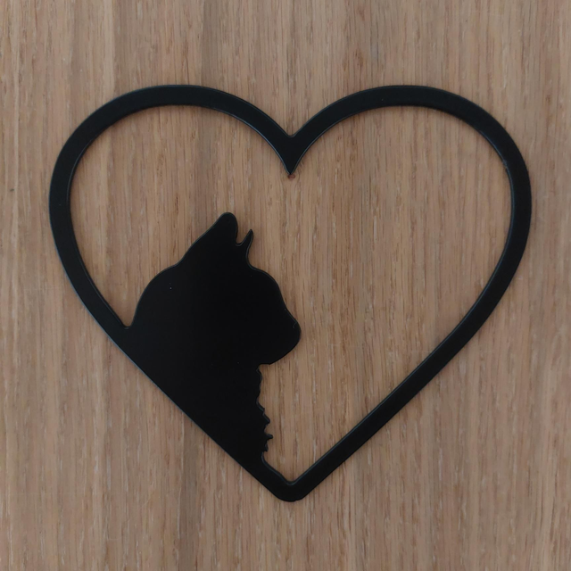 Cat Heart Ornament