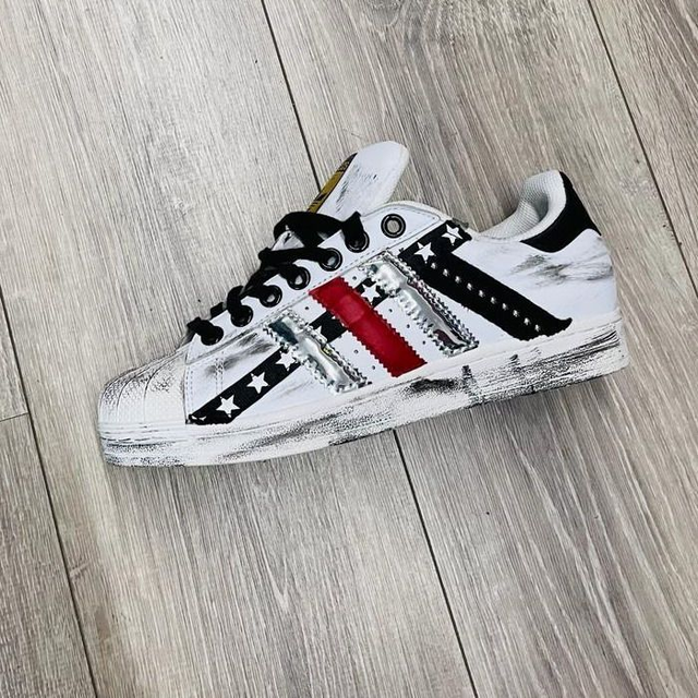 40347936 - ADIDAS CUSTOM scarpa unisex Super Star personalizzata CAOS