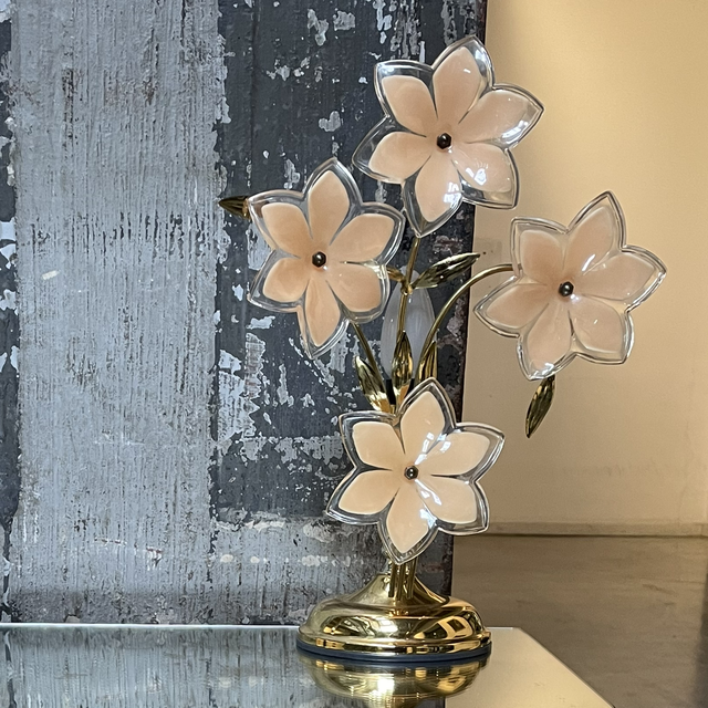 Hollywood regency lamp bloemen 