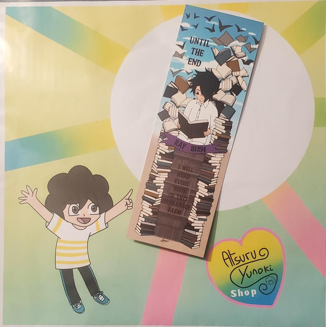 Marque page "Ray and Books + Bonus Morse and Numbers" / The Promised Neverland / Design by Atsuru Yunoki (Me) /