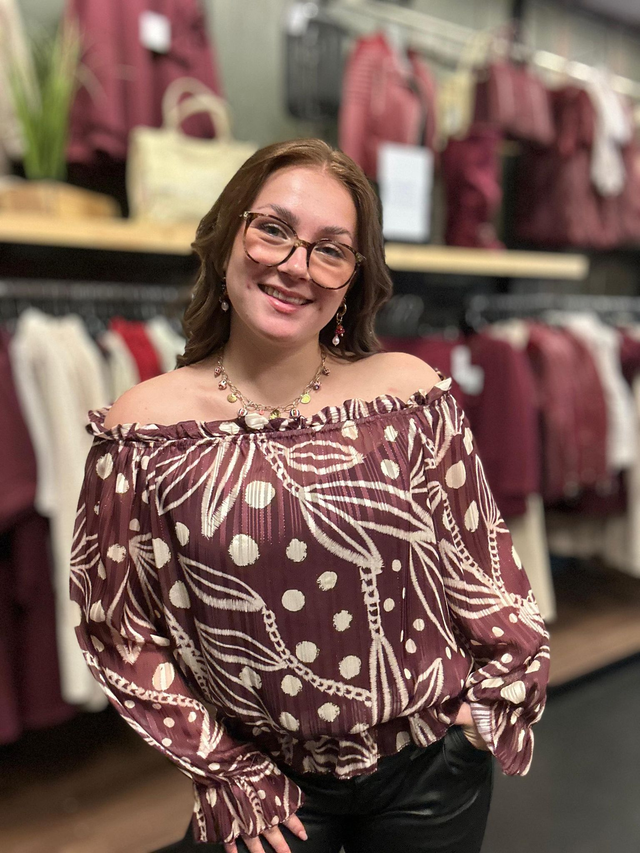 Blouse Lian bordeaux