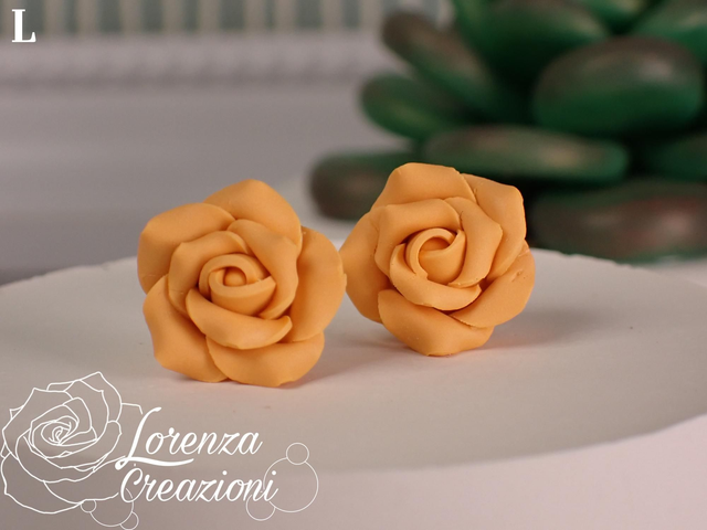 Orecchini a lobo rose papaya sorbet