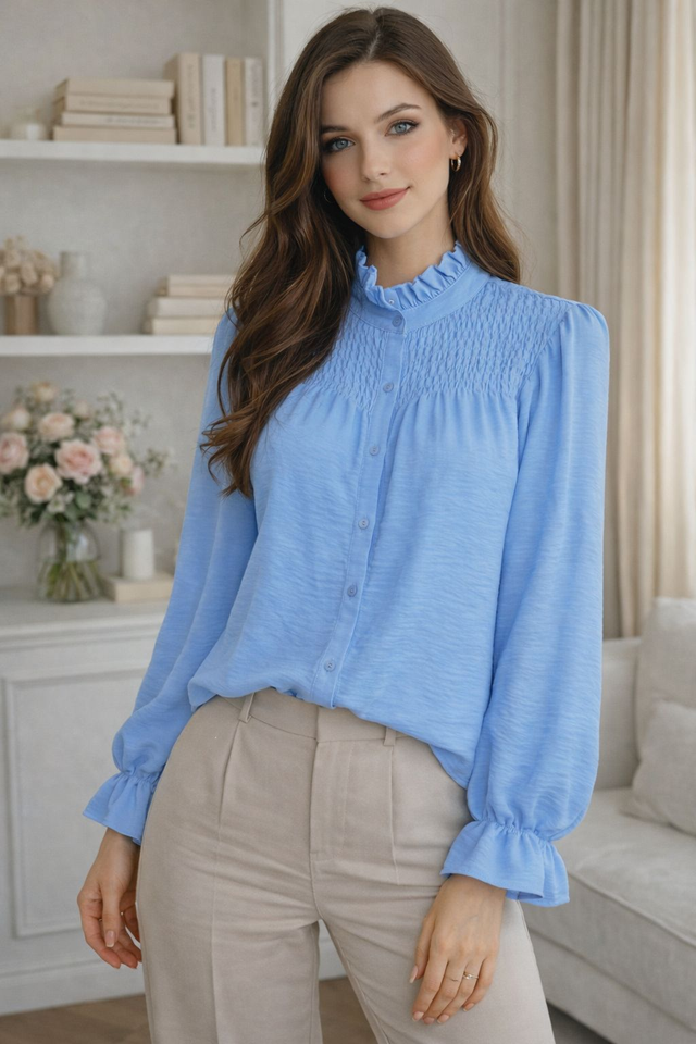 Blouse Christel - blauw