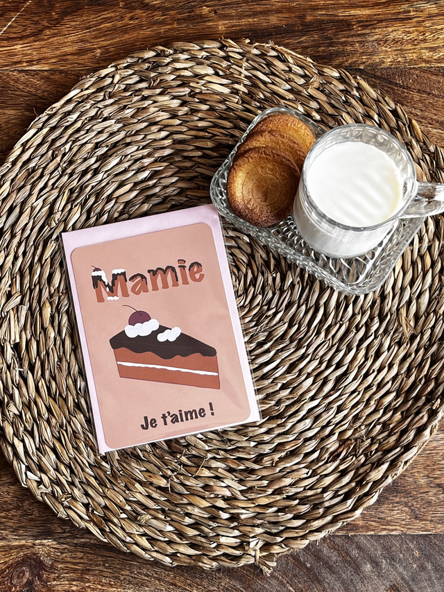 Carte de vœux "Mamie gâteau"