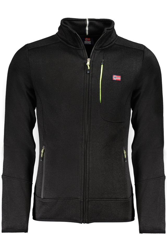 NORWAY 1963 FELPA CON ZIP UOMO NERO