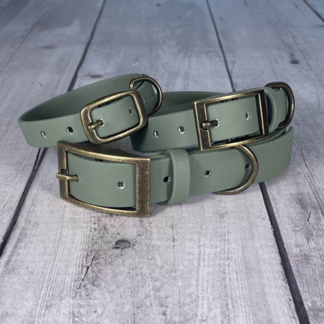 Foggy Green Waterproof BioThane® Collar
