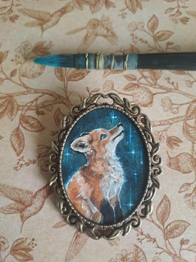 Broche Renard Stardust
