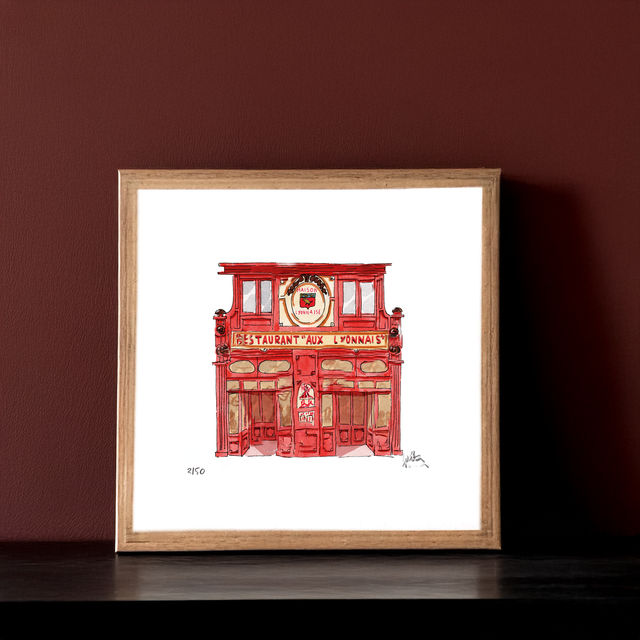 Bouchon Lyonnais Mini Print – Cozy French Bistro Wall Art