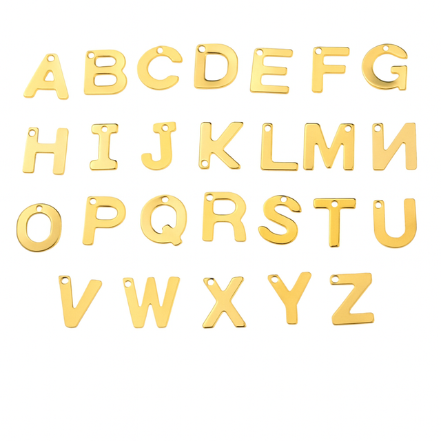 Lettre alphabet dorée 
