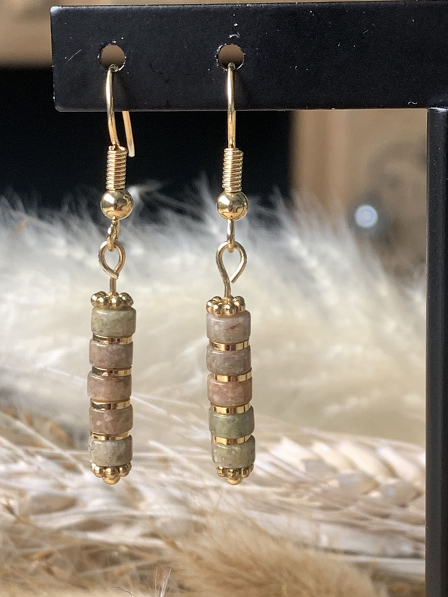 Boucles d'oreilles Soléa Quartz Turquoise