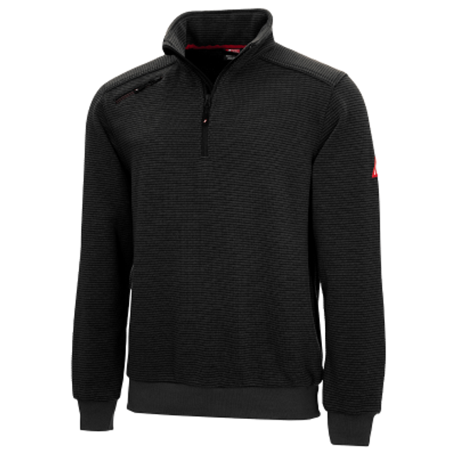 12004 ZIP Sweater Herren schwarz XXL