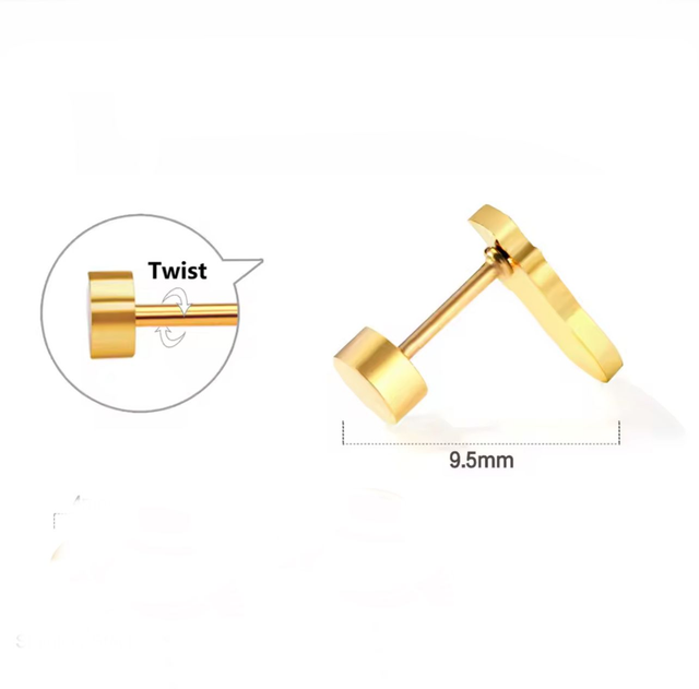 Gold Snowman Mini Comfort Back Studs