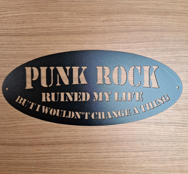 Punk Rock Ruined My Life Plaque