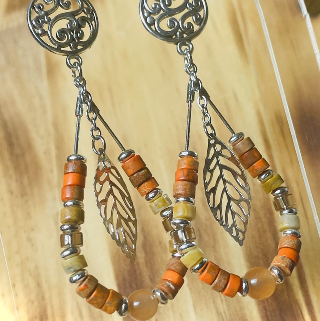 Boucles MOARA Cornaline 