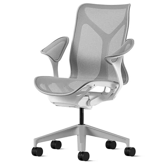 Herman Miller Cosm Mid-Back, Studio white / Mineral, Leaf