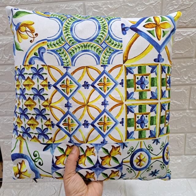 Fodera in tessuto siciliano 40x40 fatta a mano