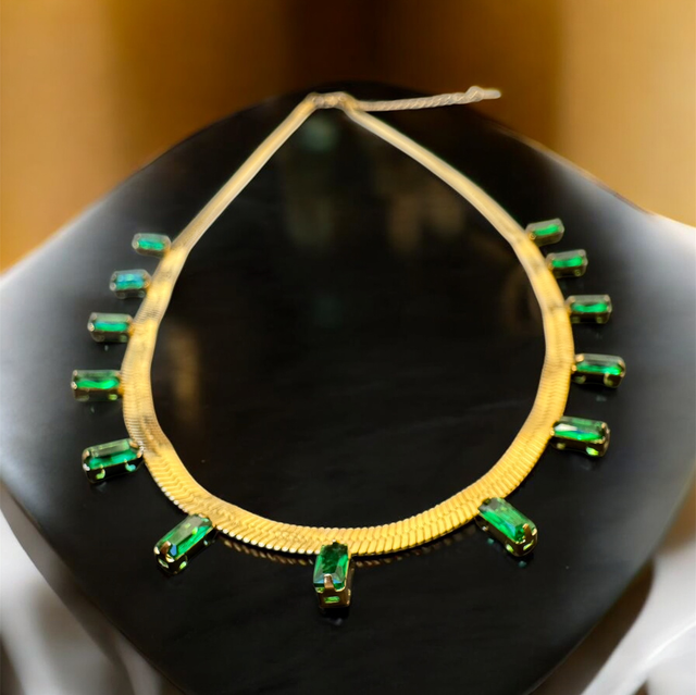 Collier « L’éclat vert »