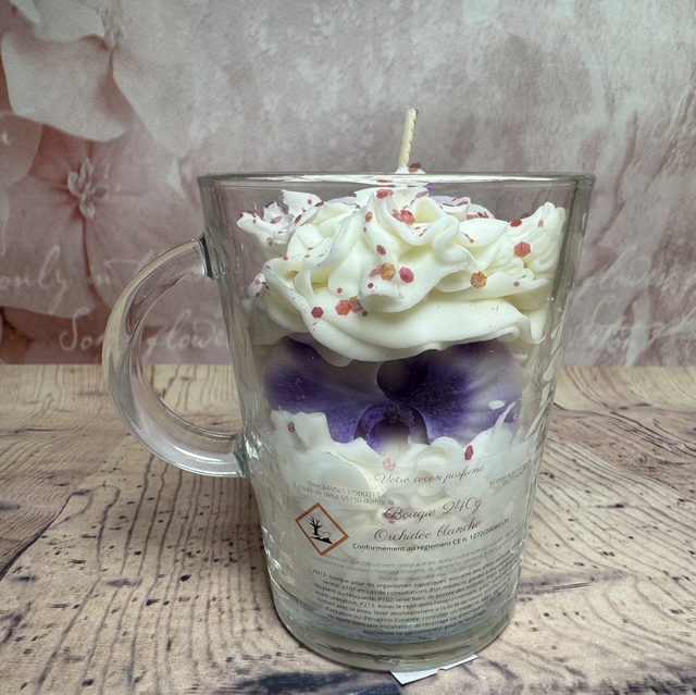 Bougie exquise orchidée blanche