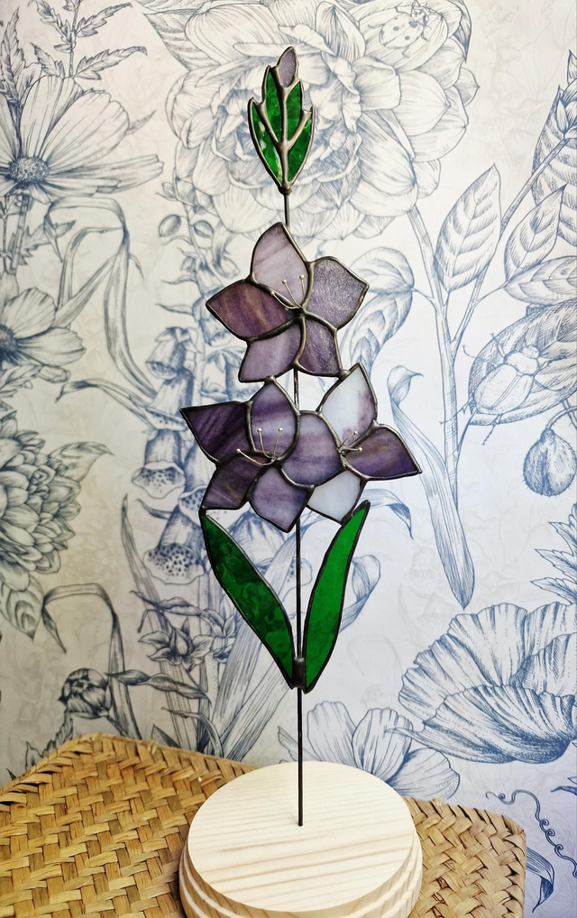 Purple Gladiolus Flower Botanical art