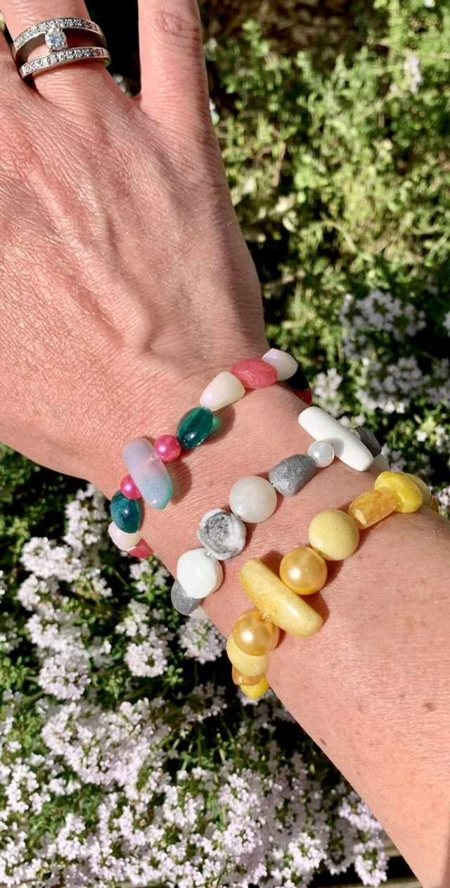 Bracelet Pierres - Jaune