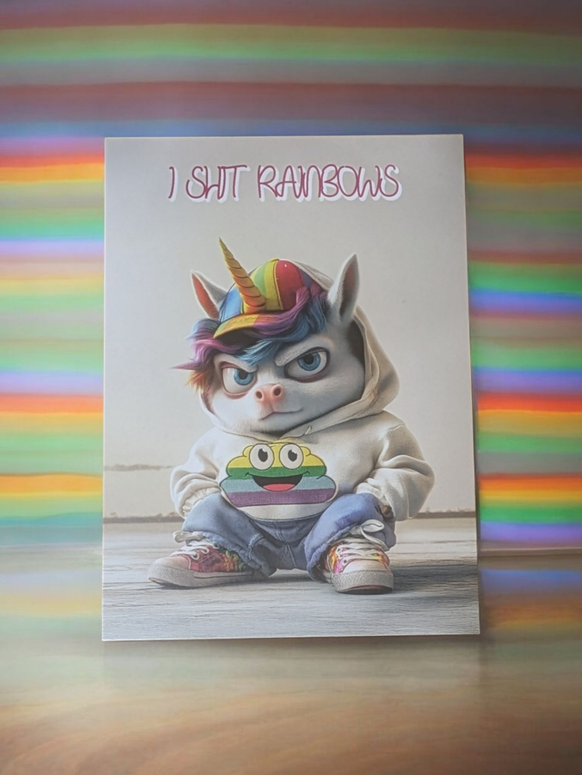 Postkarte: "Grumpycorn"