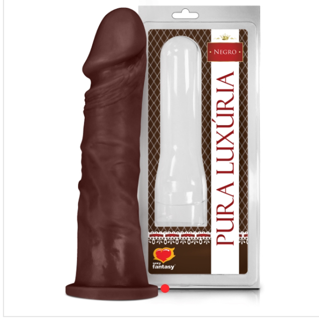 Pênis Realístico Negro Maciço - 18,5cm X 4,2cm Referência: PAN016
