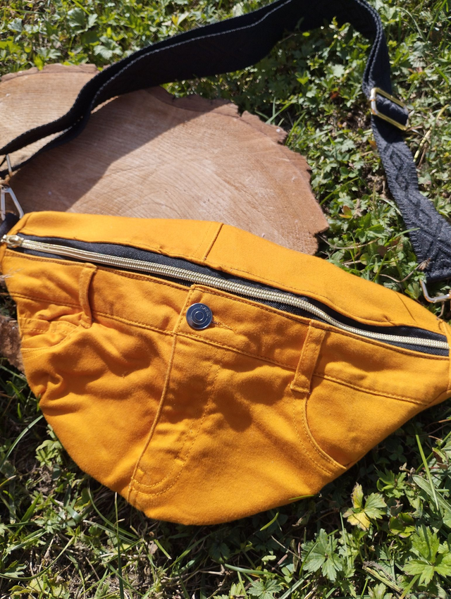 BANANA BAG - Upcyclé Denim Moutarde