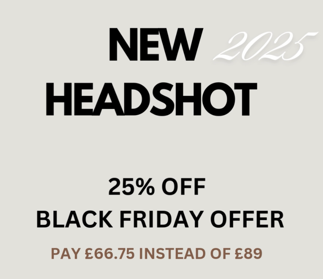 BLACK FRIDAY - 25% off A new single headshot