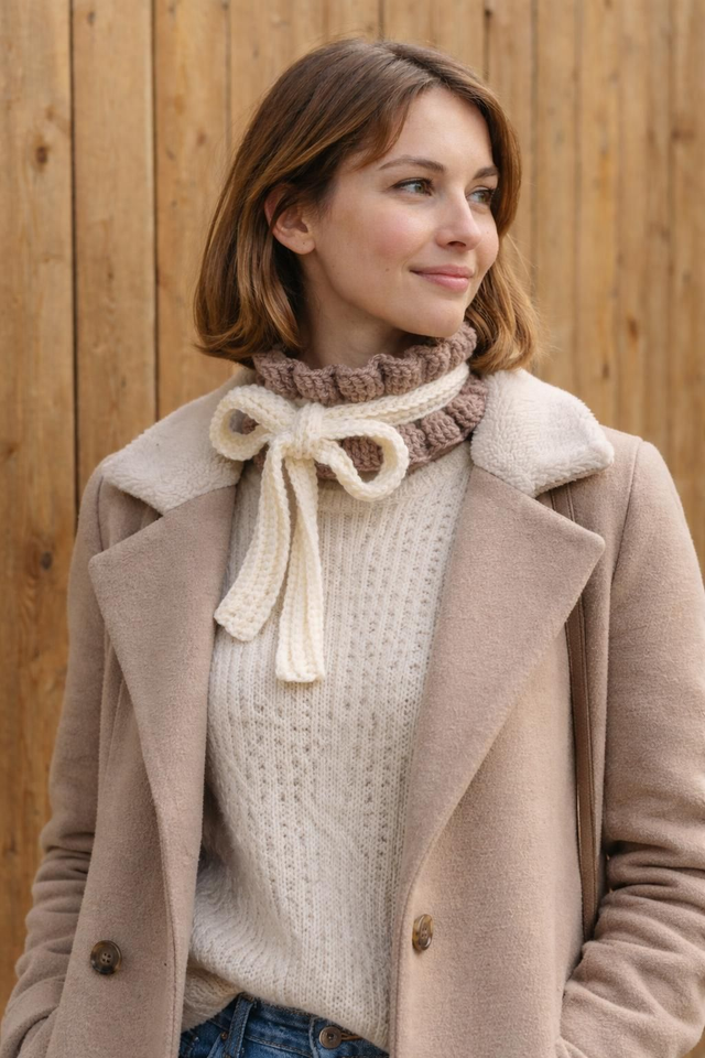 4.Nœud de douceur, col au crochet