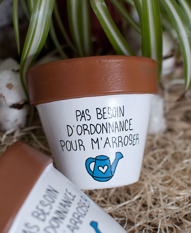 Pot de fleurs en terre cuite : Pas besoin d'ordonnance pour m'arroser