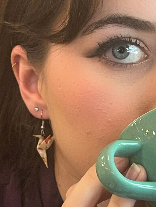 Boucles d'oreilles courtes "Colibri"