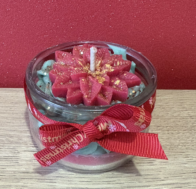 Bougie fleur de Noël taille S 