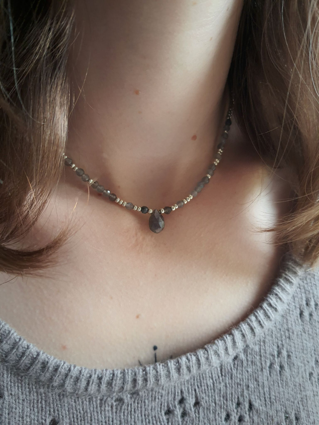 Collier Lueur argenté - Labradorite