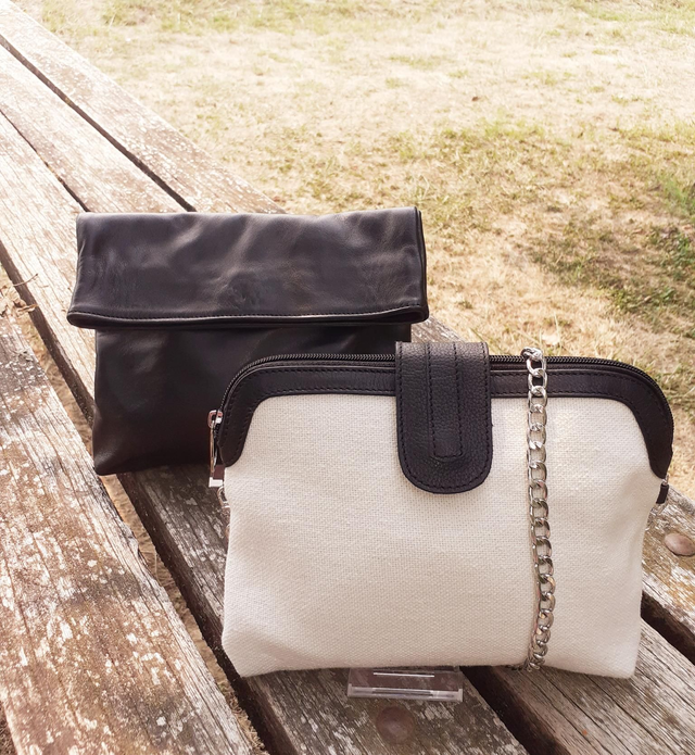 Duo Black &amp; White Cuir