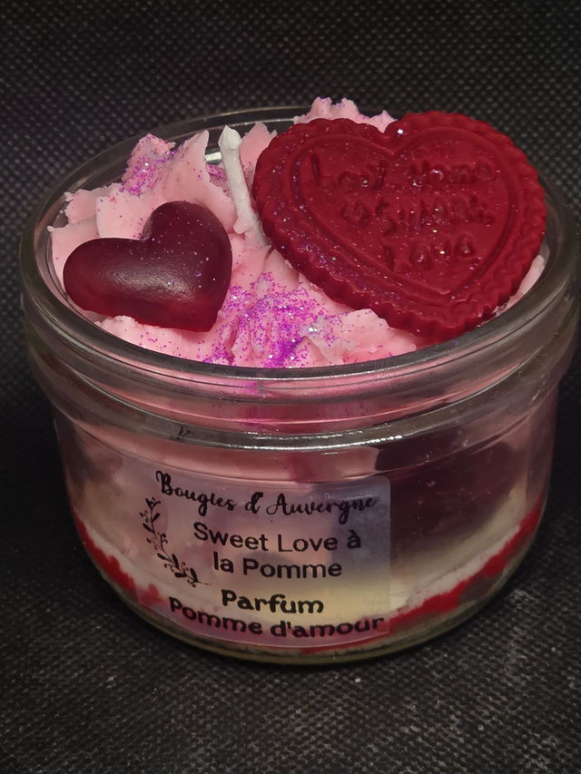 Bougie Sweet Love à la Pomme Parfum Pomme d’amour