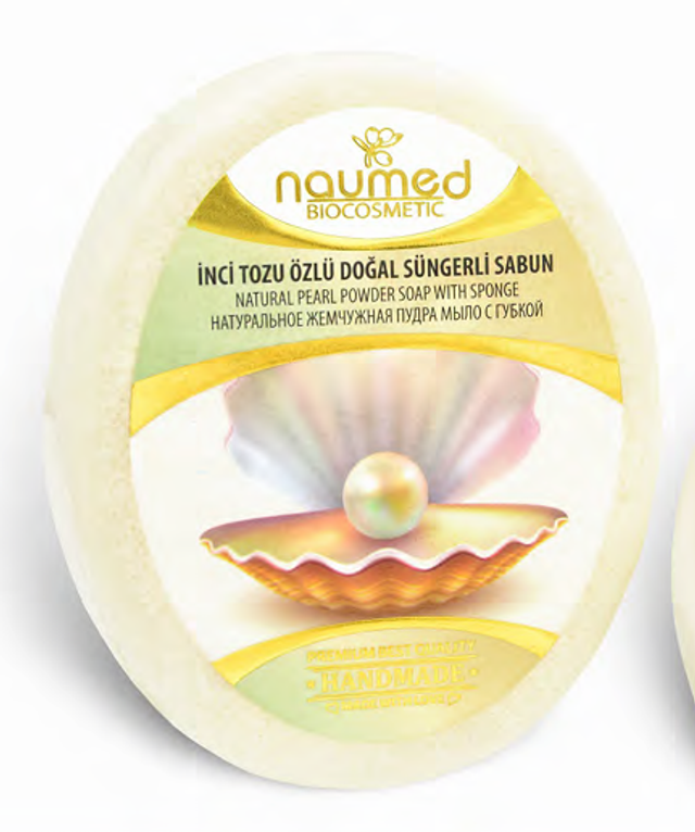 NAUMED Mydło w Gąbce z Proszkiem PERŁOWYM 135g