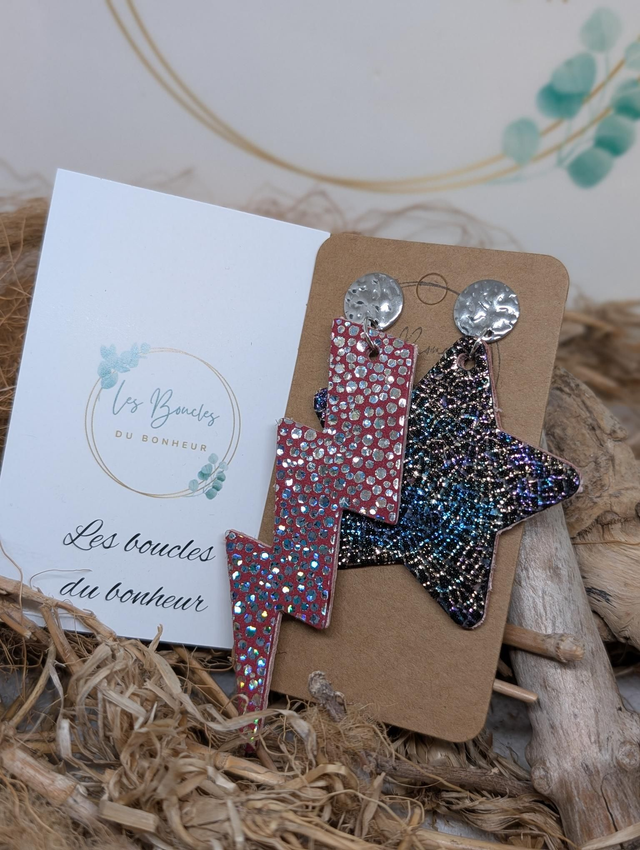 Boucles d&#039;oreilles Asymétrique zk110