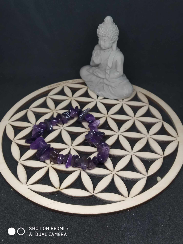 Bracelet chips améthyste