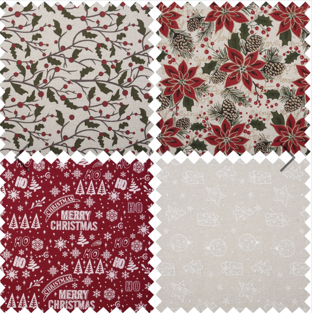 Fabric Rolls: Printed: 2m x 28cm: 24 Rolls: 4 Designs available 