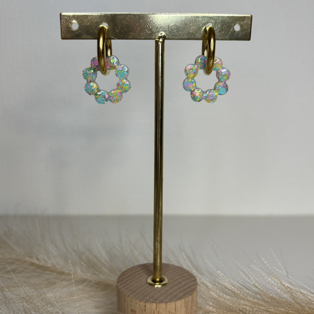 Pampilles fleur paillettes 