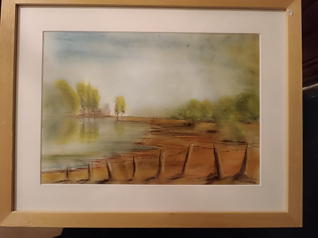 Pastel énergétique sec paysage 