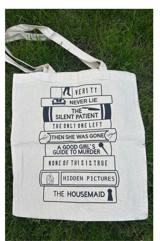  Thriller Book Stack Tote Bag | Autumn release
