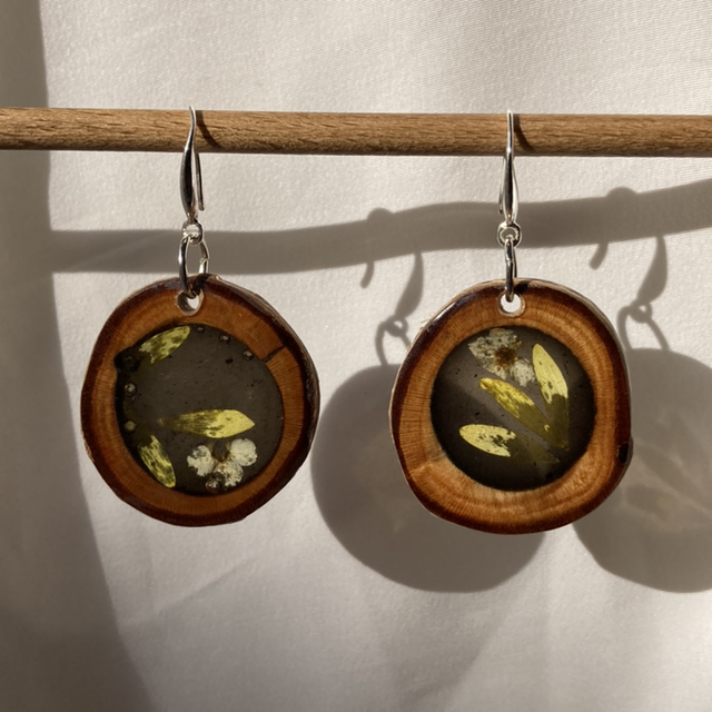 Midnight Buttercup Earrings 