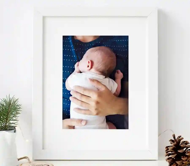 Quadro con cornice in legno 24x24 cm