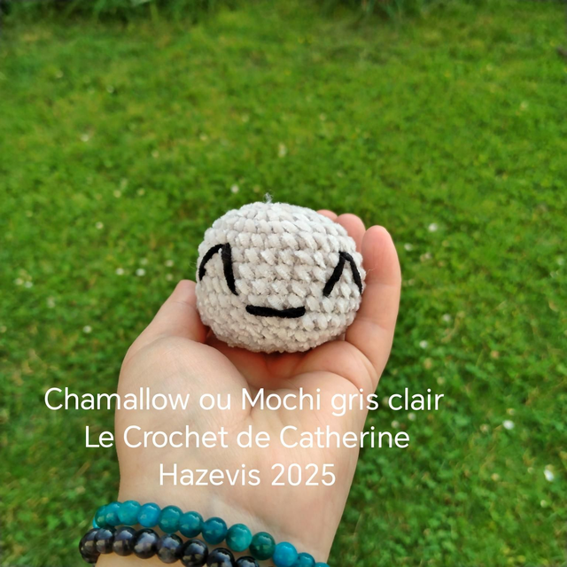 2025 Chamallow ou Mochi gris clair Amigurumi 