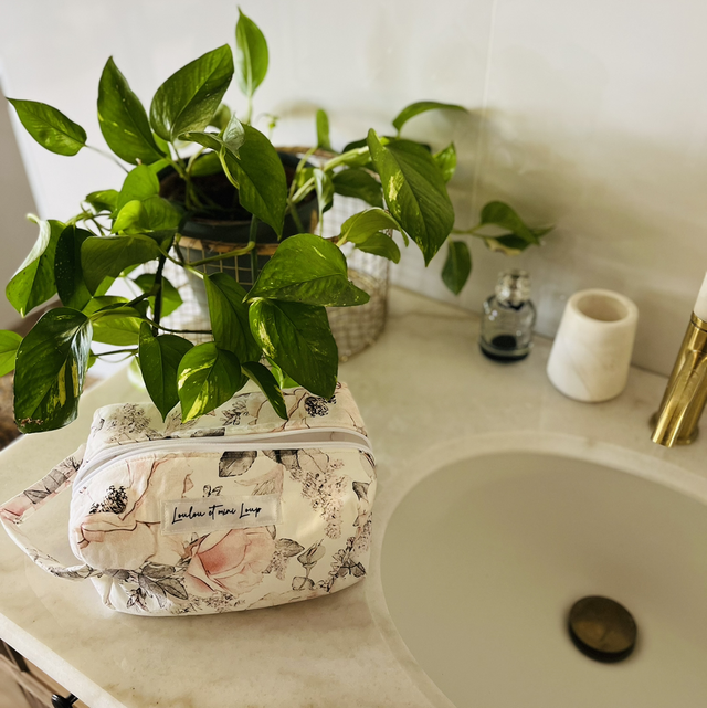 Trousse de toilette grand format "Roses"