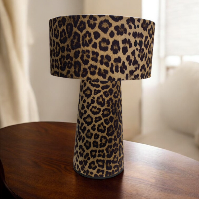 Lampe à poser léopard 