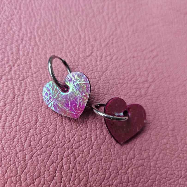 BO en cuir "MINI sweetheart" irrisé